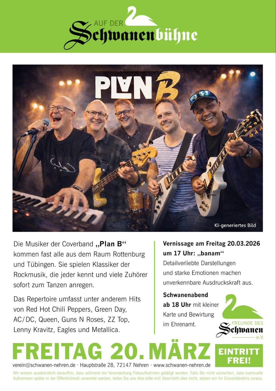 PlanB im Schwanen Nehren, März 2026